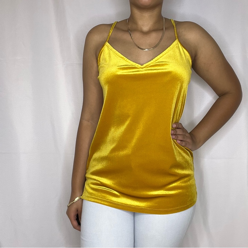 Gorgeous Velour Gold Top